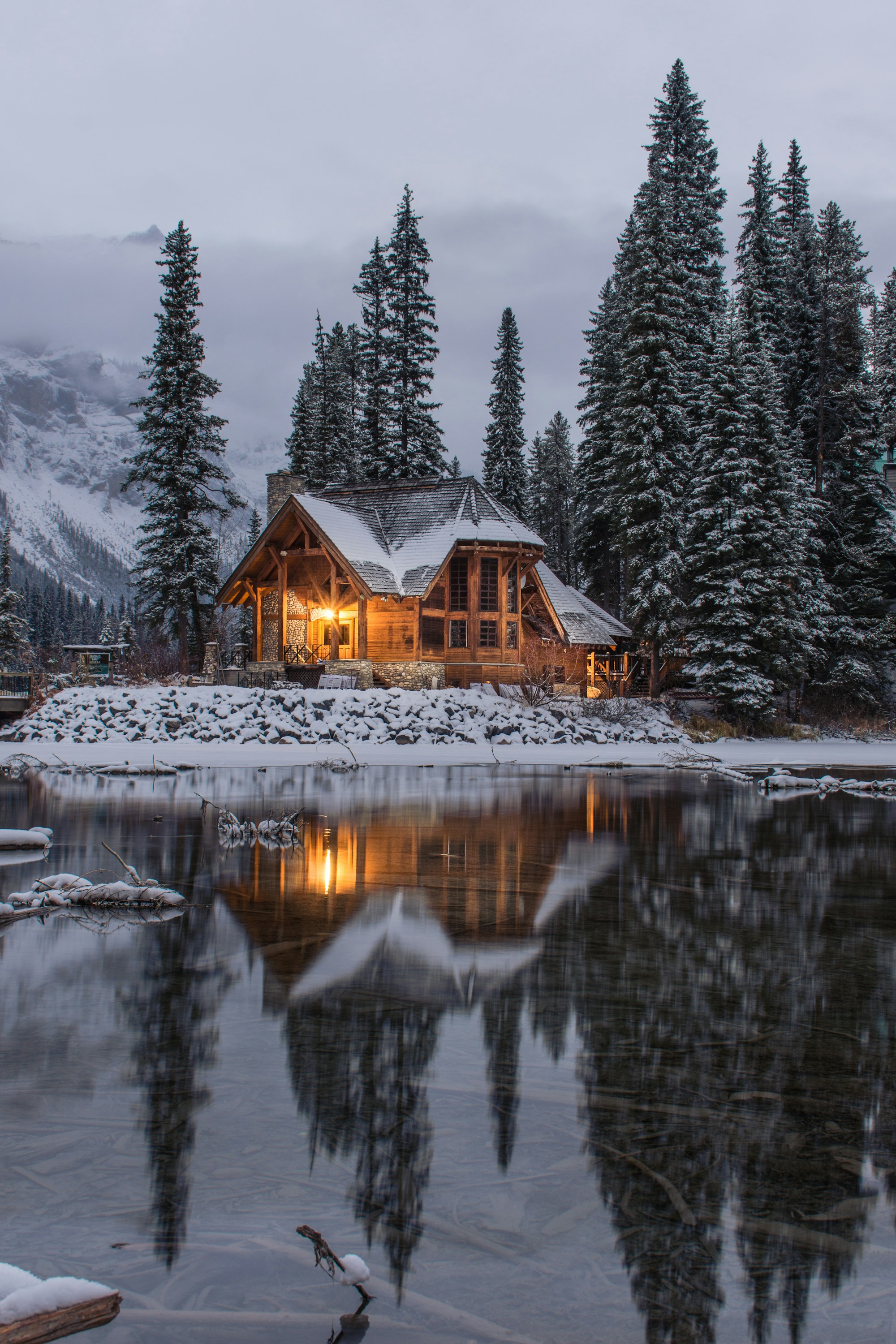 House overlooking a mountain valley